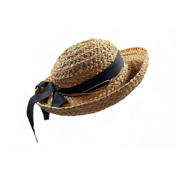 Helen Kaminiski‎ Classic 5 Raffia Hat One Size Handcrafted - Picture 4 of 16